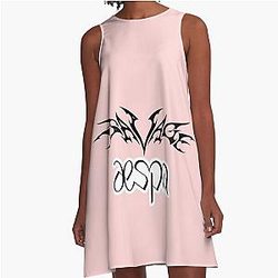 aespa t-shirts, aespa logo t-shirts, A-Line Dress