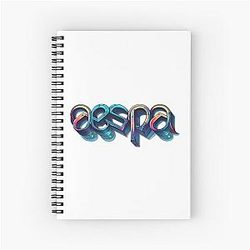Aespa Logo Futuristic Spiral Notebook