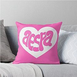 aespa Heart Throw Pillow