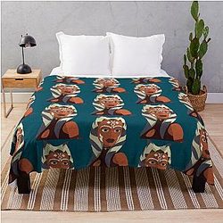 Ahsoka Tano Vector Throw Blanket
