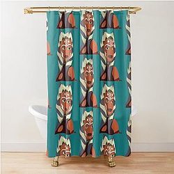 Ahsoka Tano Vector Art Shower Curtain