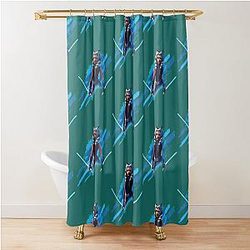 Ahsoka Tano Fitted Shower Curtain