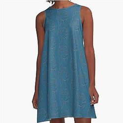Ahsoka Tano Minimal Neon A Line Dress