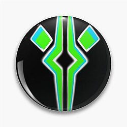 Ahsoka Tano Symbol Pin 

(I removed the weird characters) 

Ahsoka Tano Symbol Pin