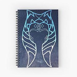 Ahsoka Tano Blue Sky Galaxy Spiral Notebook
