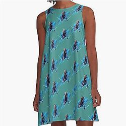 Ahsoka Tano Fitted V-Neck A-Line Dress