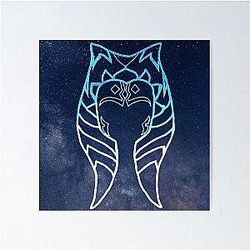 Ahsoka Tano Blue Sky Galaxy Poster