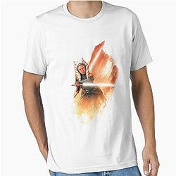 Ahsoka Tano with Lightsaber Essential T-Shirt