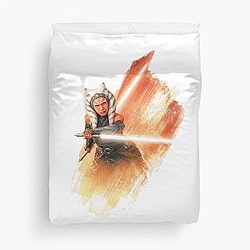 Ahsoka Tano With Lightsaber Duvet Cover
