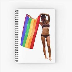 AJ Cook Pride Flag Notebook