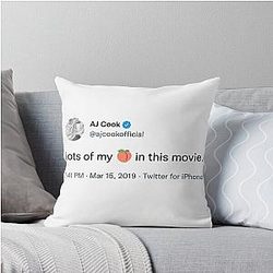 AJ Cook Throw Pillow