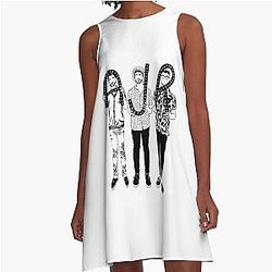 AJR Band Black Outline A Line Dress