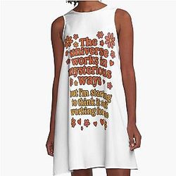 The universe works in mysterious ways inspired A-Line Dress