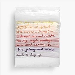AJR Overture Lyrics Duvet Cover