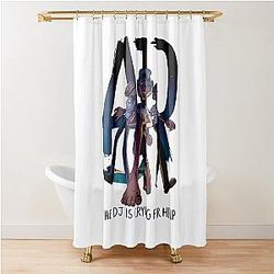 featuring AJR oval AJR Shower Curtain