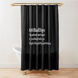 AJR Aesthetic Black Motivational Shower Curtain Lyrics