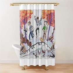 AJR Brothers Album Collage Shower Curtain