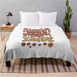 The universe works in mysterious ways inspired retro quote throw blanket