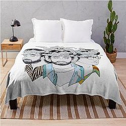 quarter watercolor Throw Blanket