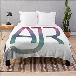 Black AJR Girl Grunge Throw Blanket