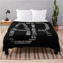 AJR Typographic Throw Blanket