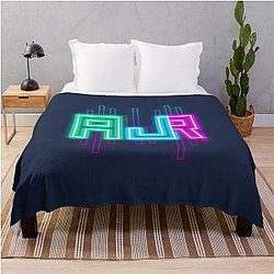 Neon Ajr Music Throw Blanket