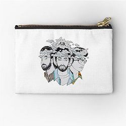 Quarter Note Ajr Watercolor Neon Zipper Pouch