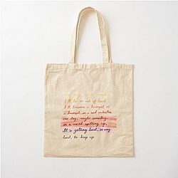 AJR Overture Lyrics Cotton Tote Bag