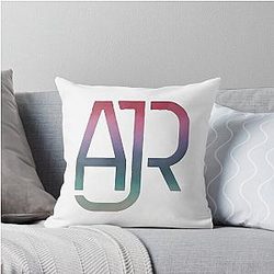 Black AJR Girl Grunge Throw Pillow