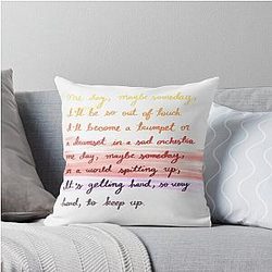AJR Overture Lyrics Throw Pillow