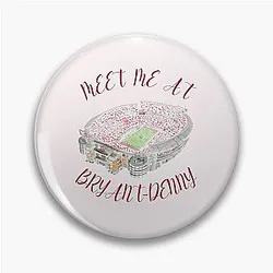Meet me at Bryant Denny Alabama Gameday Football Pin