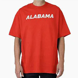 Alabama White Crimson Oversized T-Shirt
