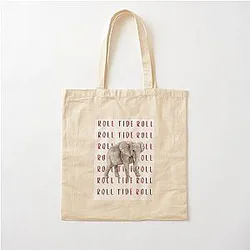 Roll Tide University of Alabama Crimson Tide Elephant Art Cotton Tote Bag