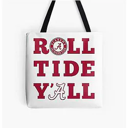 Alabama Crimson Tide Roll Tide All Over Print Tote Bag