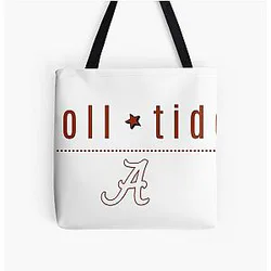 University of Alabama Rolled Tide All Over Print Tote Bag