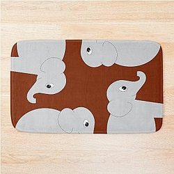 Cute Elephant Alabama Bath Mat