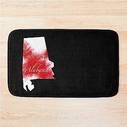 Alabama State Flag Color Palette Bath Mat