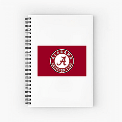 Alabama Crimson Tide Fan Art Alabama Crimson Tide Notebook