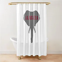 Alabama Face Mask Alabama State Elephant Shower Curtain