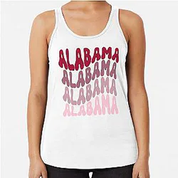 Alabama Stacked Racerback Tank Top