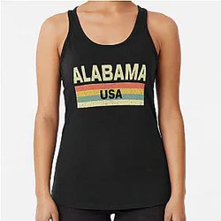 Alabama Gift - Alabama USA Design Retro Racerback Tank Top