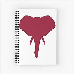 Alabama Face Mask Alabama State Elephant Spiral Notebook