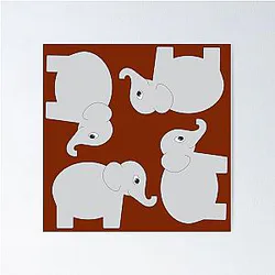Cute Alabama Elephant Poster