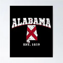 Alabama Established 1819 Poster
