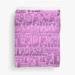 Pink Alabama Duvet Cover