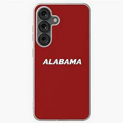 Alabama White on Crimson Samsung Galaxy Soft Case
