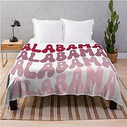 Alabama Retro Stacked Throw Blanket