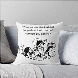 Alan Partridge Ju Jitsu T-Shirt Throw Pillow