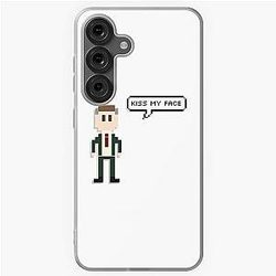 Alan Partridge 8 Bit Kiss My Face Quote Merchandise Samsung Galaxy Soft Case