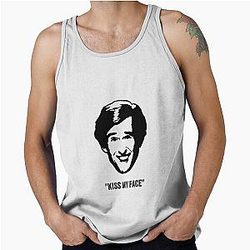 Alan Partridge Kiss my Face Quote Tank Top